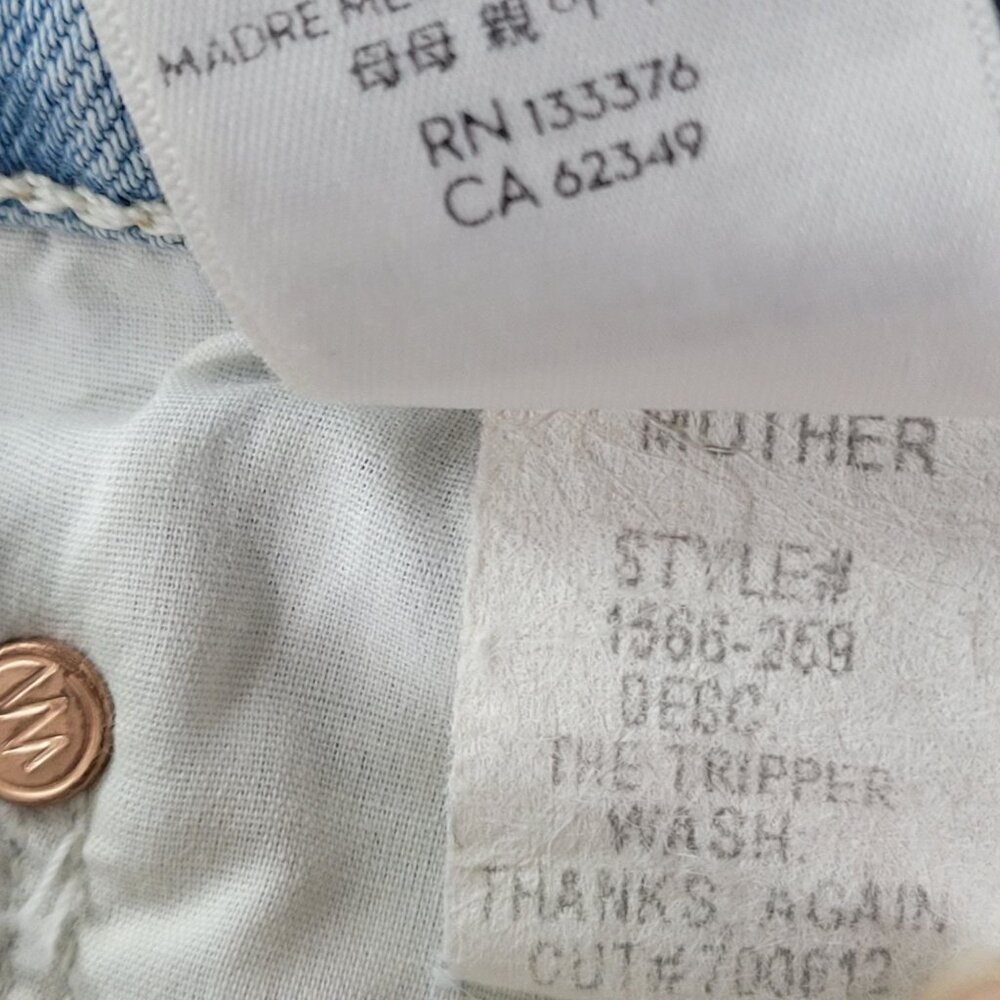 Mother The Tripper Thanks Again High Waist Women's Straight Leg Jeans Size 29 - Picture 11 of 13
